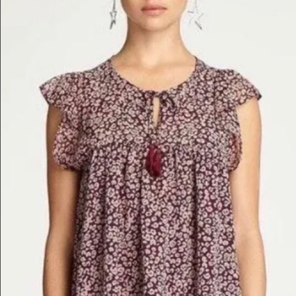 Rebecca Minkoff Ronna Leopard Blouse M